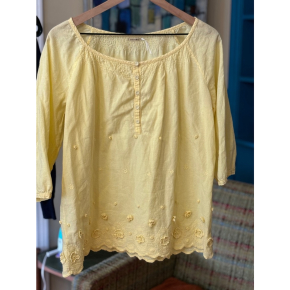 Women's blouse- Embellished Butter Yellow top by Max Studio - Picture 1 of 8